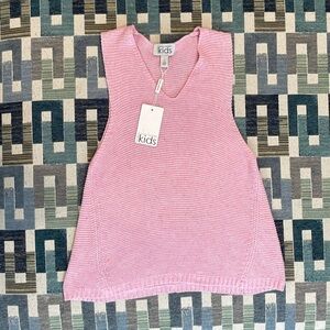 NWT! Autumn Cashmere Cotton Kids- Girls Pink sleeveless shirt size 12